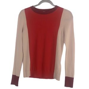 Hugo Boss Fiolena Colorblock Wool Sweater